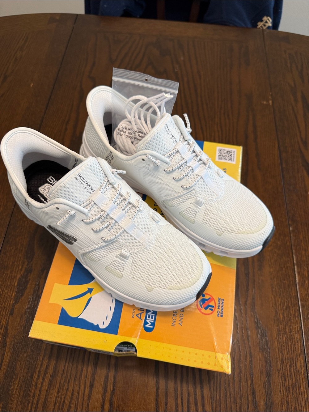 Skechers White Athletic Mesh Lace-Up Sneakers